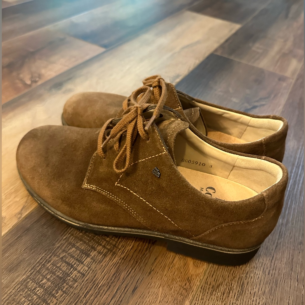 Finn Comfort Elmhurst Hazel (Brown) Shoes Size 10 Us 8 Uk Women Lace Up Suede